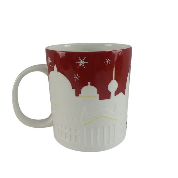 Starbucks Berlin 2013 Relief 3D‎ Christmas Coffee Mug 18oz Germany Red Series - Picture 4 of 9
